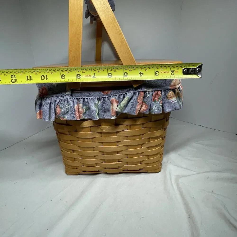 Longaberger 1998 Grandma Bonnie’s 2 Pie Basket Liner Plastic Protector 1 Riser